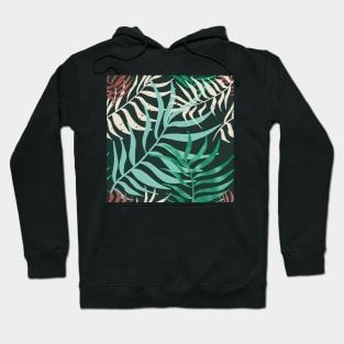 Green Tropical Leaves Hoodie